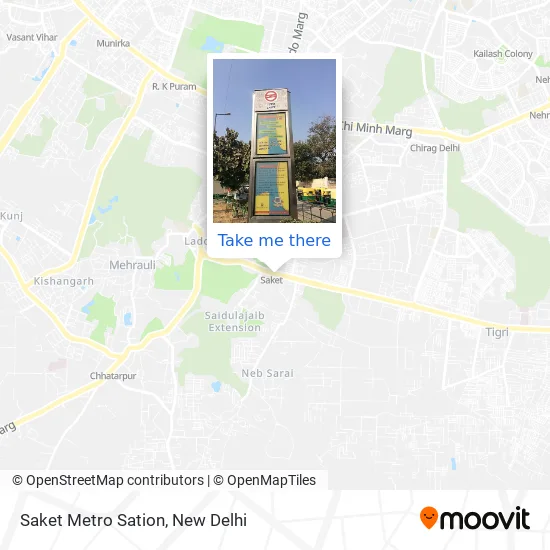 Saket Metro Sation map
