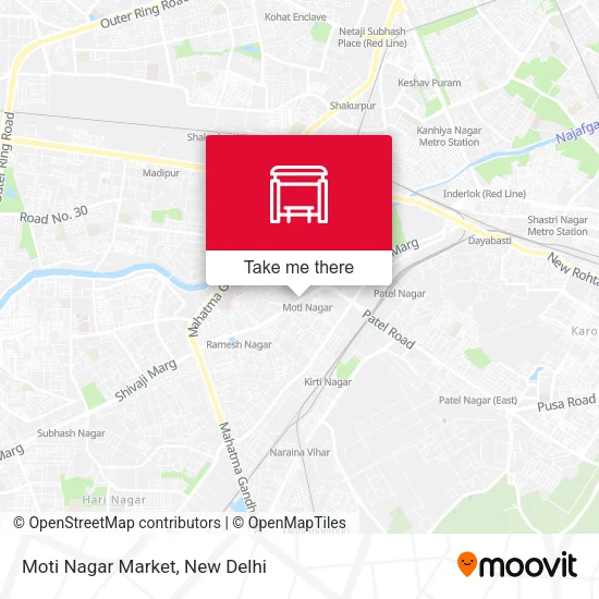 Moti Nagar Market map