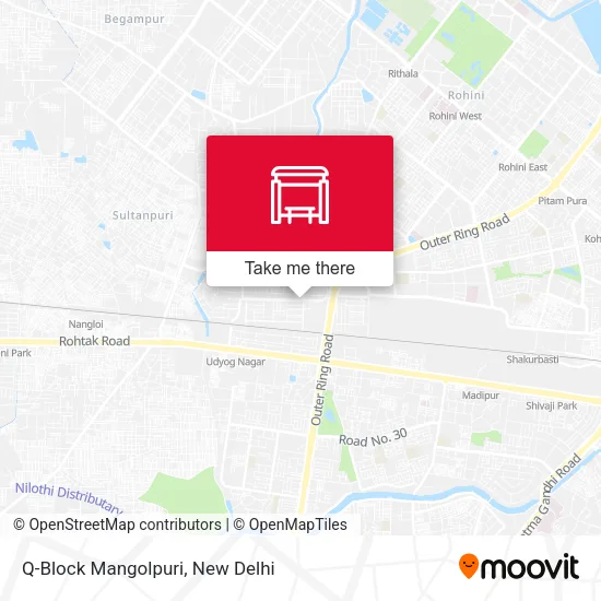 Q-Block Mangolpuri map
