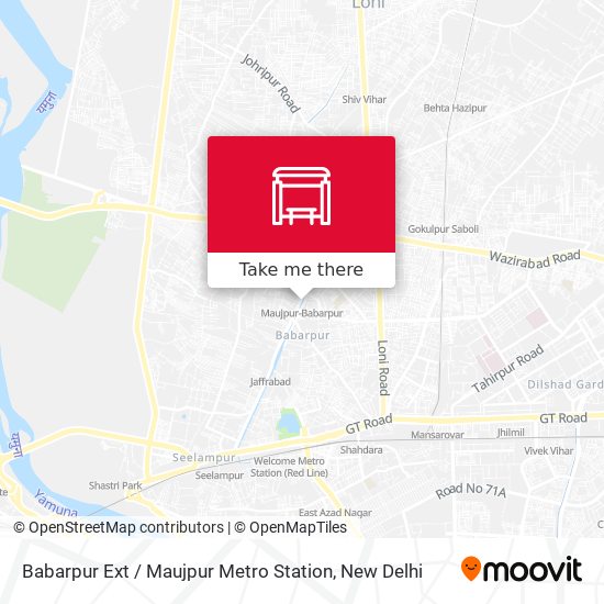 Babarpur Ext / Maujpur Metro Station map