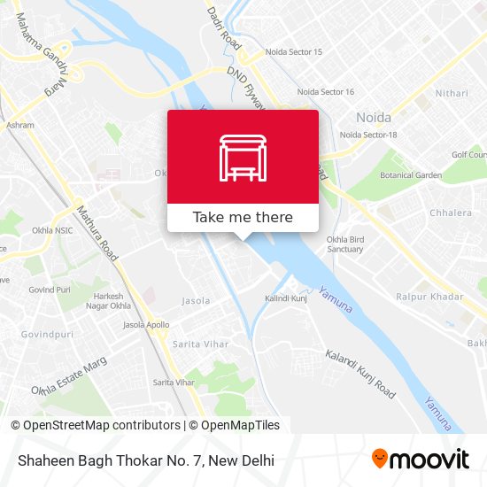 Shaheen Bagh Thokar No. 7 map