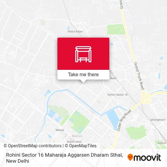 Rohini Sec 16 (Maharaja Aggarsen Dharam Sthal) map