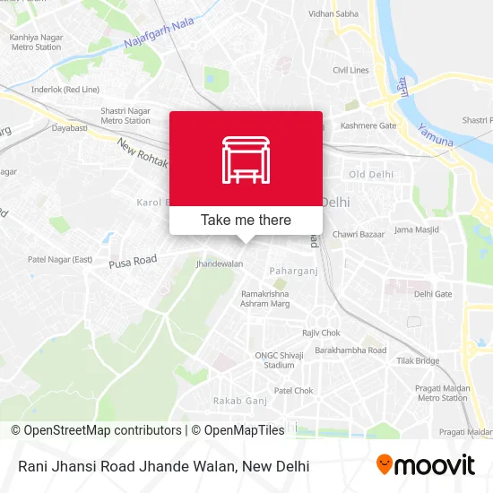 Rani Jhansi Road Jhande Walan map