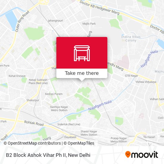 B2 Block Ashok Vihar Ph II map