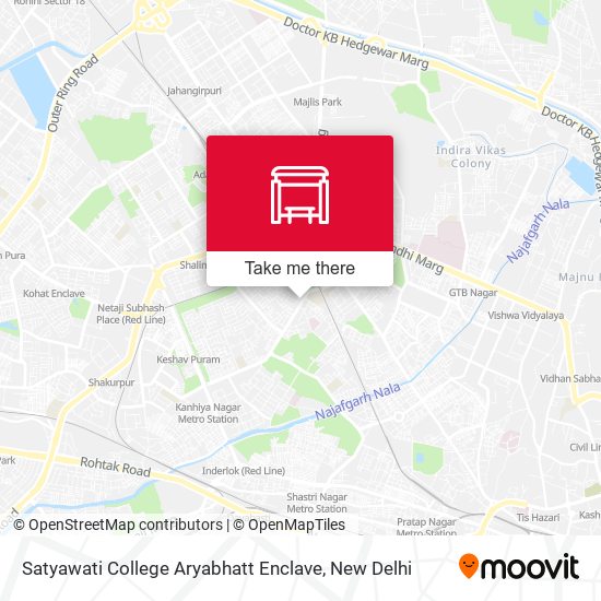 Satyawati College Aryabhatt Enclave map