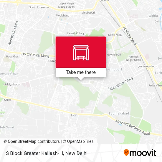 S Block Greater Kailash- II map