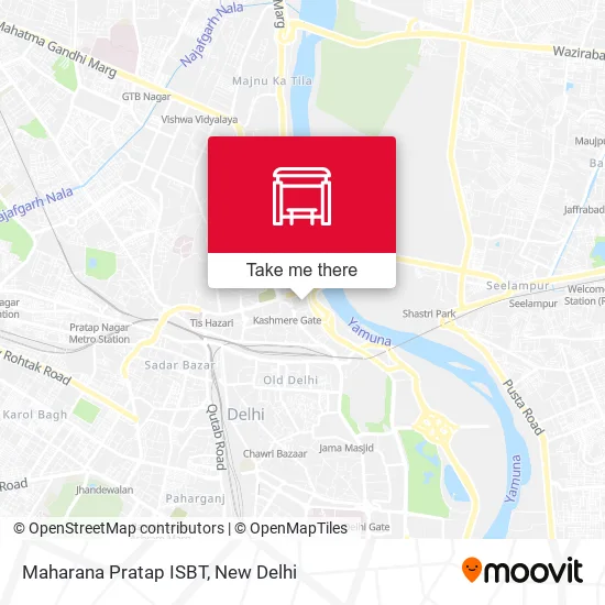 Maharana Pratap ISBT map