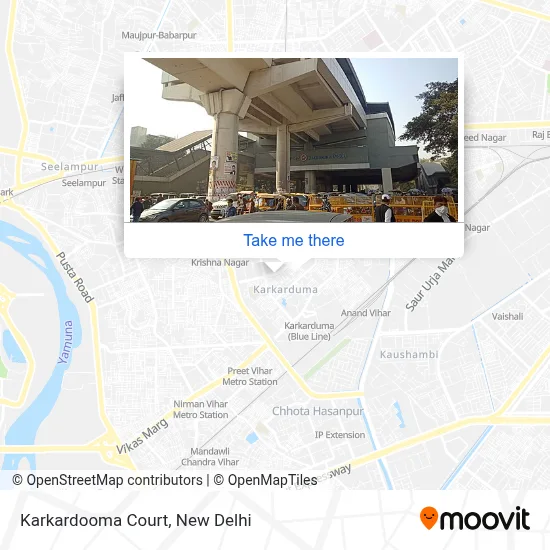 Karkardooma Court map