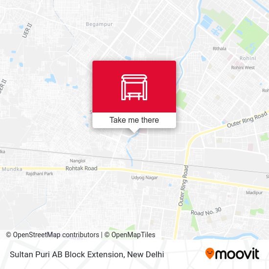Sultan Puri AB Block Extension map