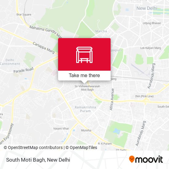 South Moti Bagh map