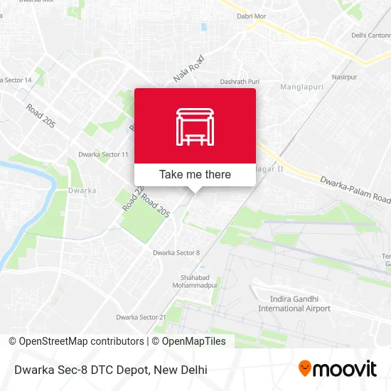 Dwarka Sec-8 DTC Depot map