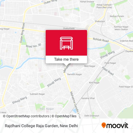 Rajdhani College Raja Garden map