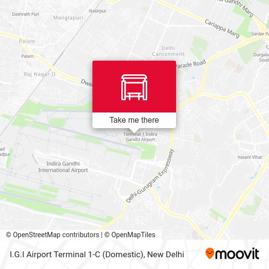 I.G.I Airport Terminal 1-C (Domestic) map
