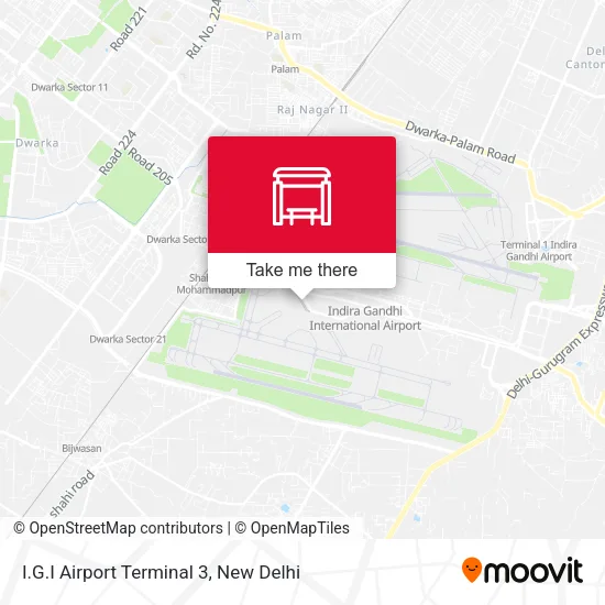 I.G.I Airport Terminal 3 map