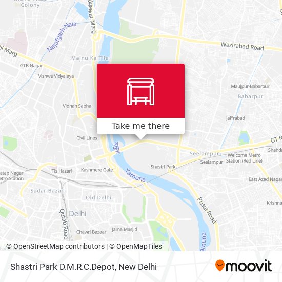 Shastri Park D.M.R.C.Depot map