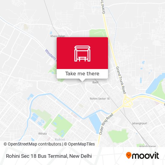 Rohini Sec 18 Bus Terminal map
