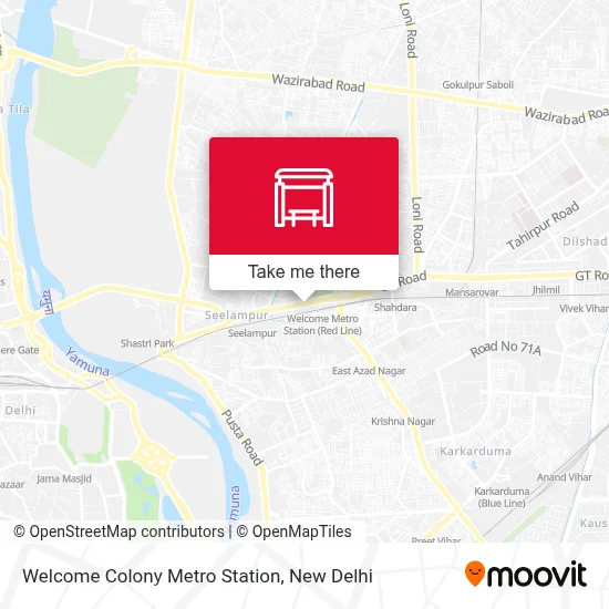 Welcome Colony Metro Station map