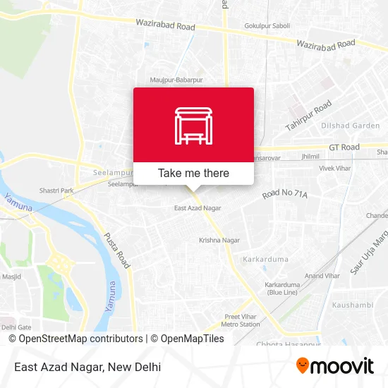 East Azad Nagar map