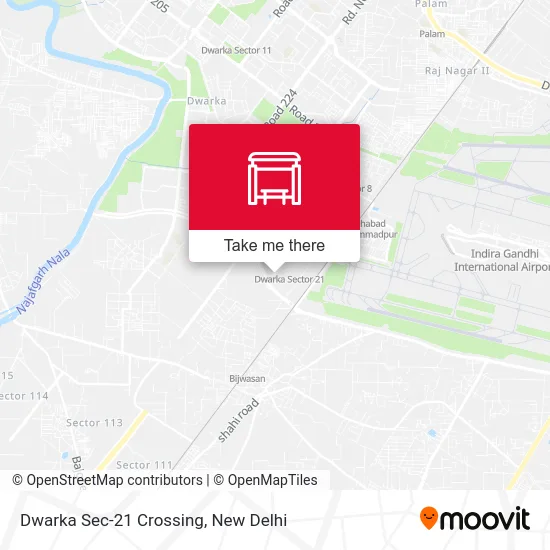 Dwarka Sec-21 Crossing map