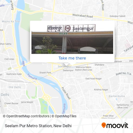 Seelam Pur Metro Station map