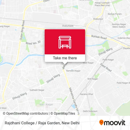 Rajdhani College / Raja Garden map
