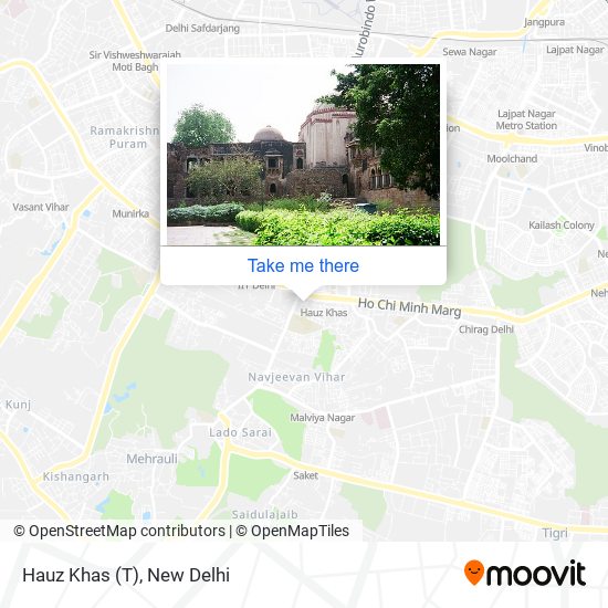 Hauz Khas (T) map