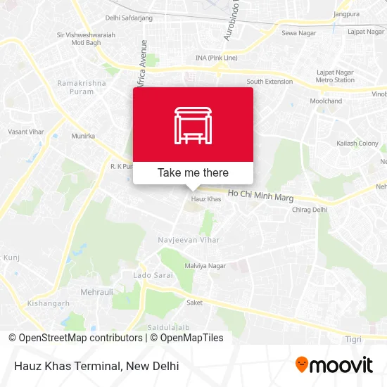 Hauz Khas Terminal map