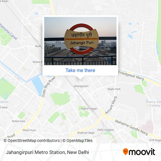 Jahangirpuri Metro Station map