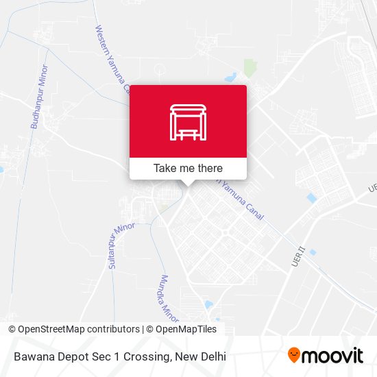 Bawana Depot Sec 1 Crossing map