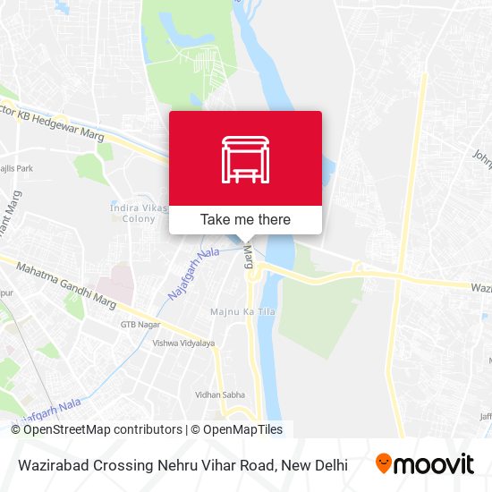 Wazirabad Crossing Nehru Vihar Road map