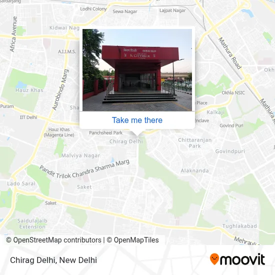 Chirag Delhi map