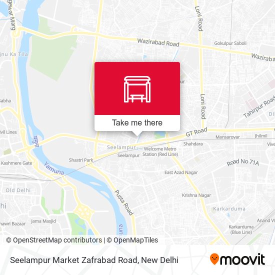 Seelampur Market Zafrabad Road map