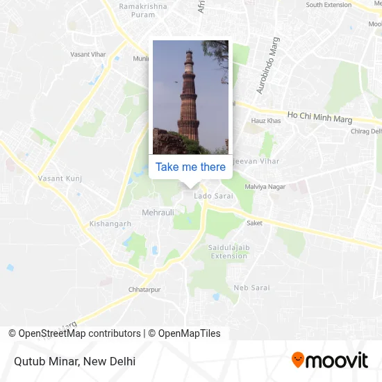Qutub Minar map