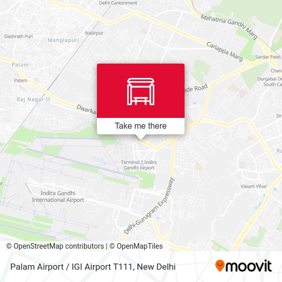 Palam Airport  / IGI Airport T111 map