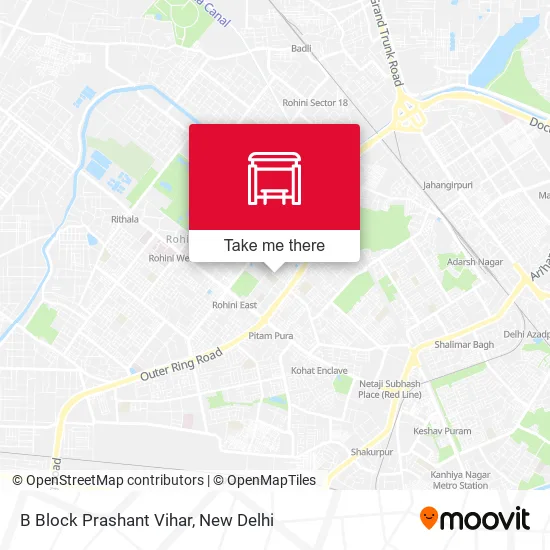 B Block Prashant Vihar map