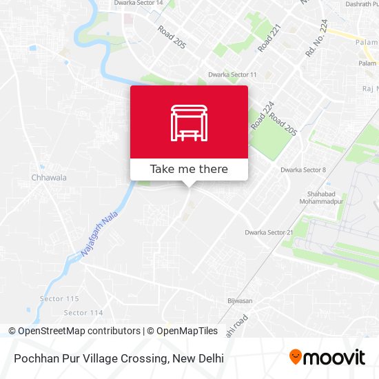 Pochhan Pur Village Crossing map