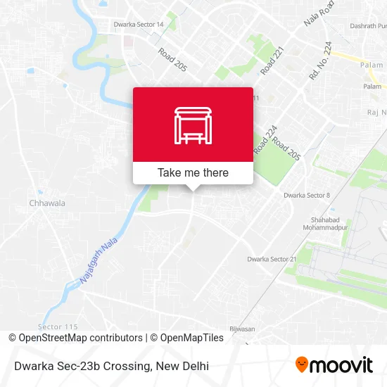 Dwarka Sec-23b Crossing map