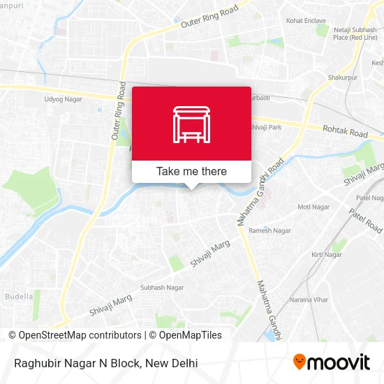 Raghubir Nagar N Block map