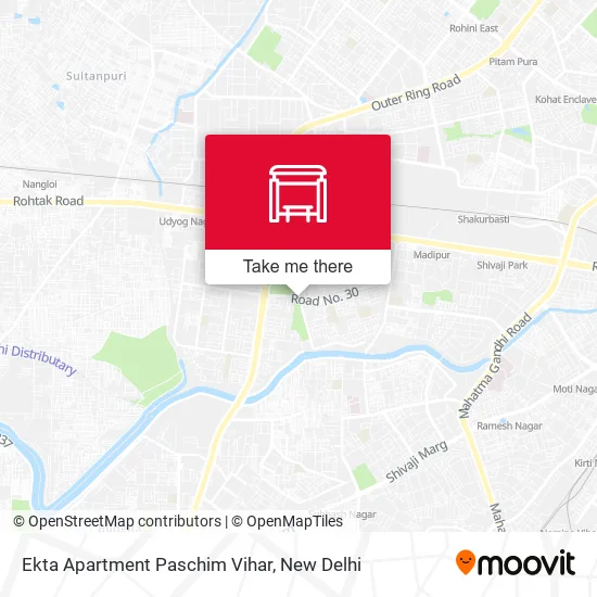 Ekta Apartment Paschim Vihar map