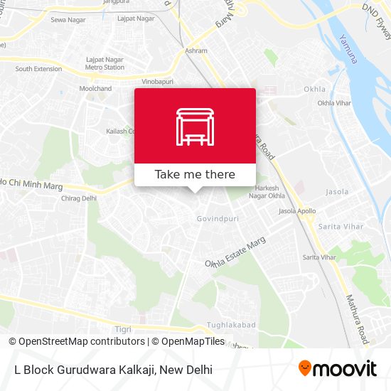 L Block Gurudwara Kalkaji map
