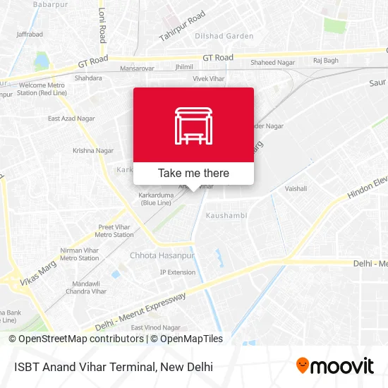ISBT Anand Vihar Terminal map