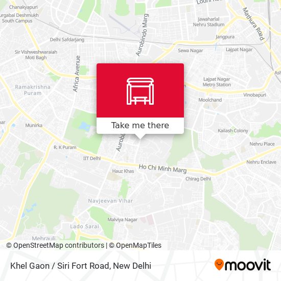 Khel Gaon / Siri Fort Road map