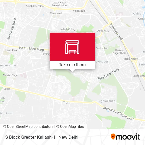 S Block Greater Kailash- II map