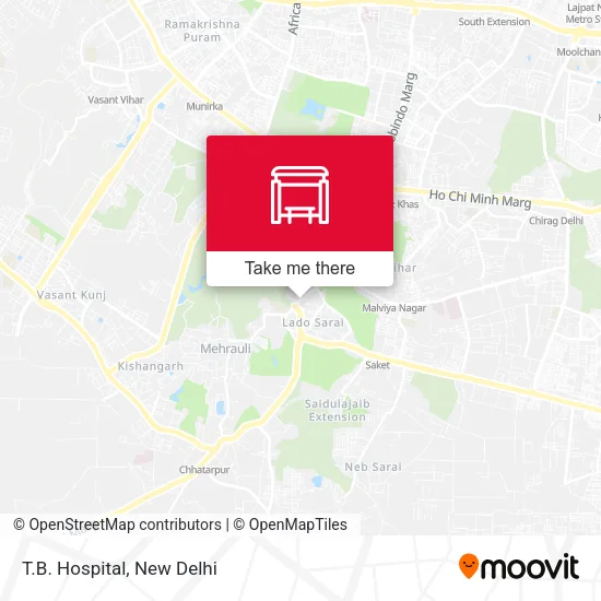T.B. Hospital map