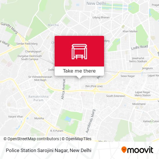 Police Station Sarojini Nagar map
