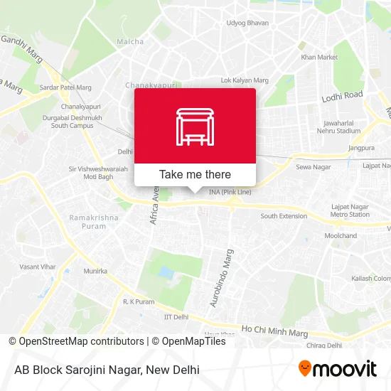 AB Block Sarojini Nagar map