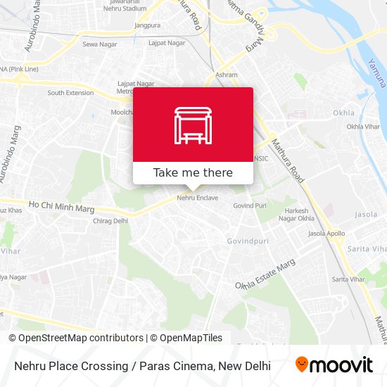 Nehru Place Crossing / Paras Cinema map