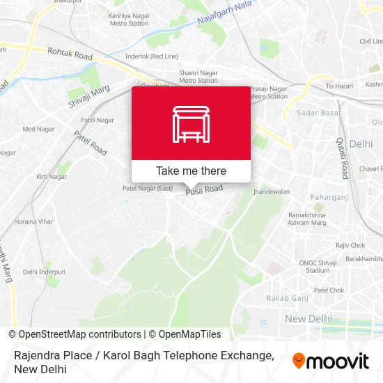 Rajendra Place / Karol Bagh Telephone Exchange map