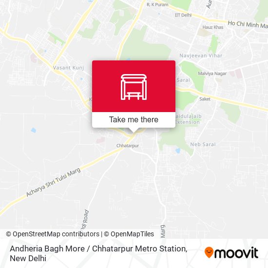 Andheria Bagh More / Chhatarpur Metro Station map
