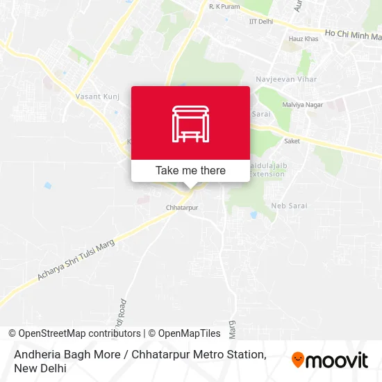 Andheria Bagh More / Chhatarpur Metro Station map